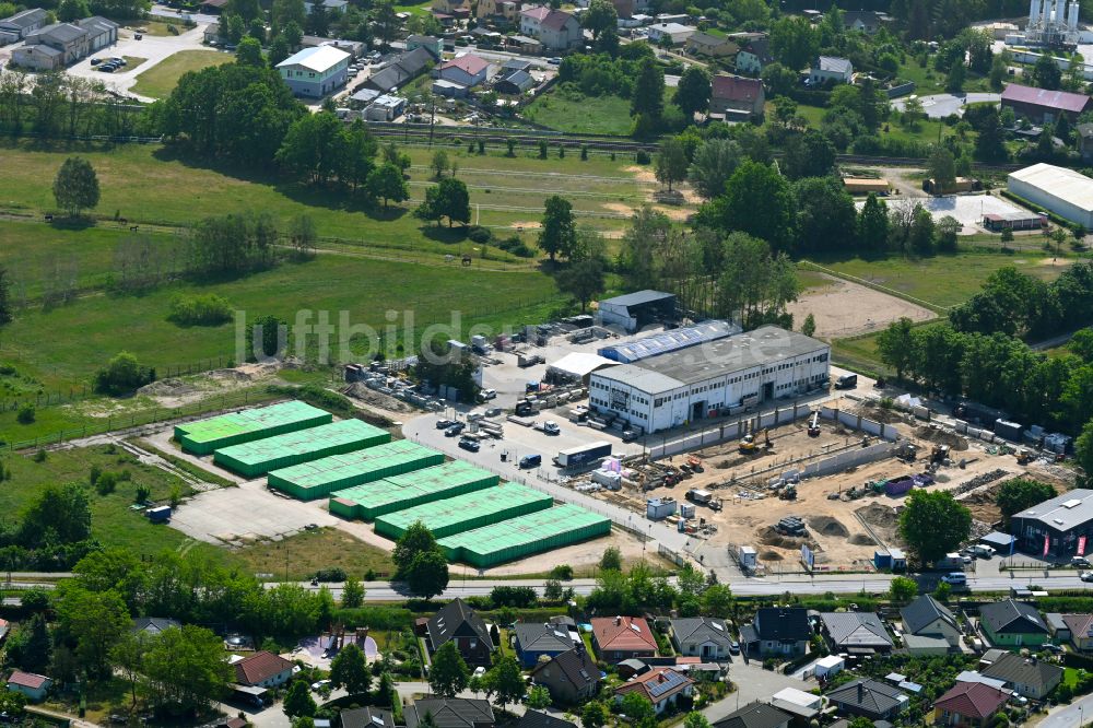 Luftbild Bernau - Firmengelände der Mobile Bauten Lehmann in Bernau im Bundesland Brandenburg, Deutschland