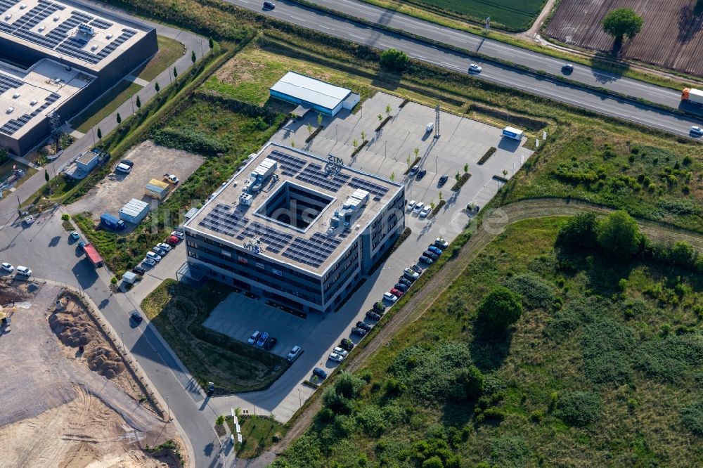 Rülzheim von oben - Firmengelände der MTS MarkenTechnikService GmbH & Co. KG in Rülzheim im Bundesland Rheinland-Pfalz, Deutschland