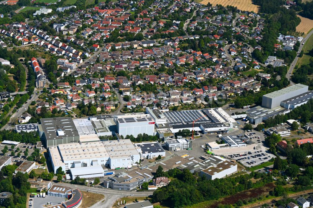 Bretten von oben - Firmengelände der Neff GmbH Haushaltsgeräte in Bretten im Bundesland Baden-Württemberg, Deutschland