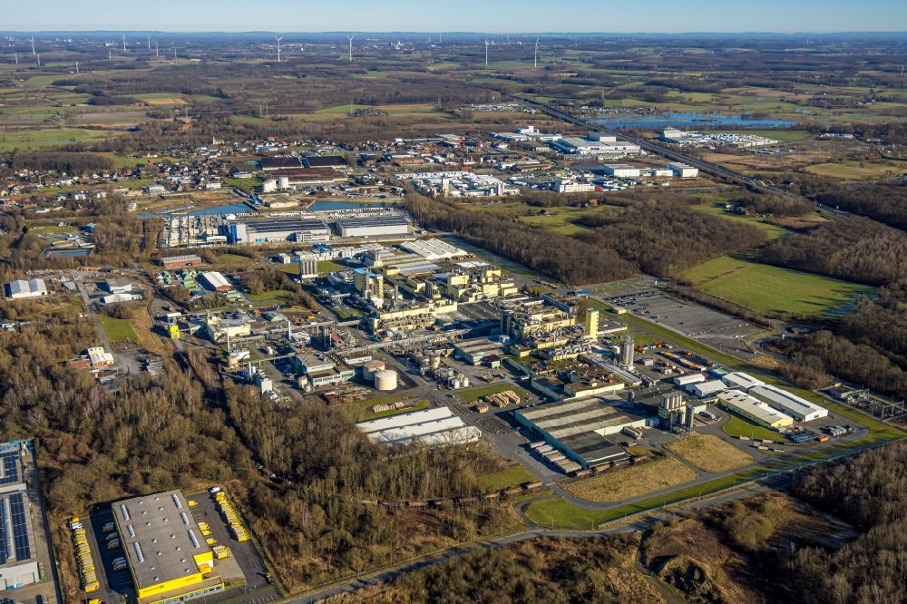 Luftbild Hamm - Firmengelände der Du Pont de Nemours (Deutschland) GmbH in Hamm im Bundesland Nordrhein-Westfalen