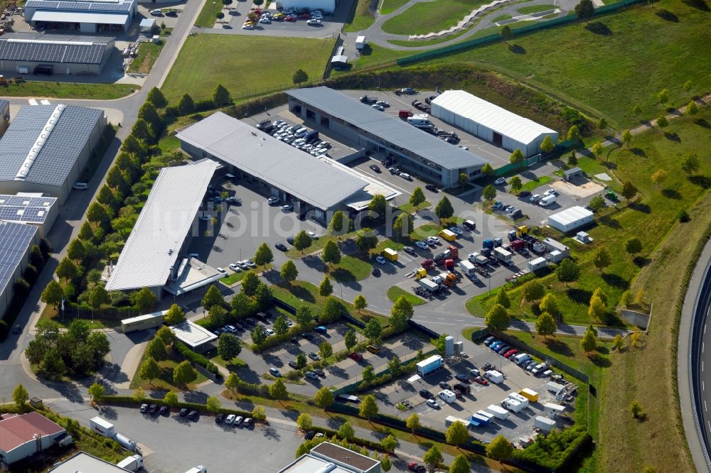 Luftaufnahme Boxberg - Firmengelände der Prüfzentrum Boxberg GmbH auf dem Robert-Bosch-Platz in Boxberg im Bundesland Baden-Württemberg, Deutschland