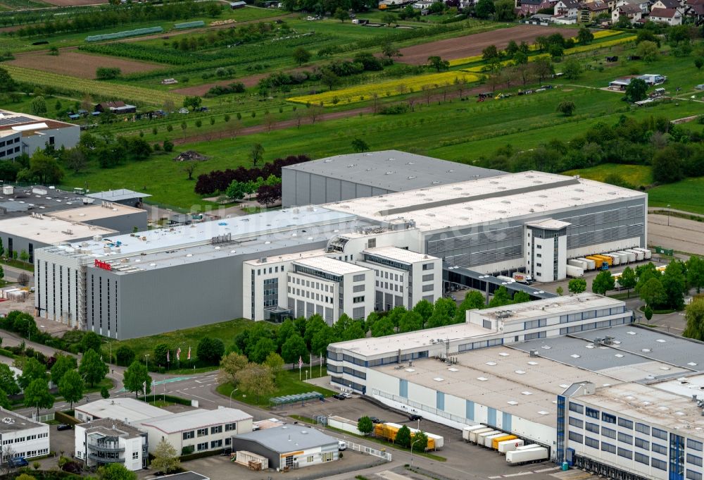 Offenburg aus der Vogelperspektive: Firmengelände der Printus GmbH in Offenburg im Bundesland Baden-Württemberg, Deutschland