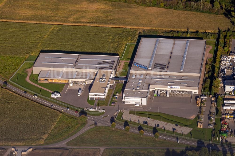 Luftaufnahme Herbolzheim - Firmengelände der PRODINGER Verpackung in Herbolzheim im Bundesland Baden-Württemberg, Deutschland