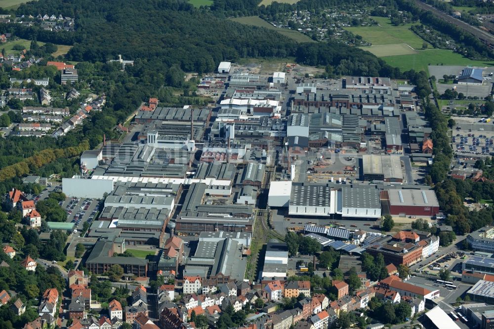 Osnabrück von oben - Firmengelände und Produktionsstandort der KME Germany GmbH & Co. KG in Osnabrück im Bundesland Niedersachsen