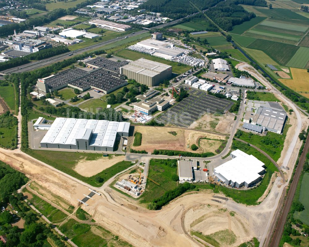 Luftbild Durlach - Firmengelände der Robert Bosch und andere in Durlach im Bundesland Baden-Württemberg, Deutschland