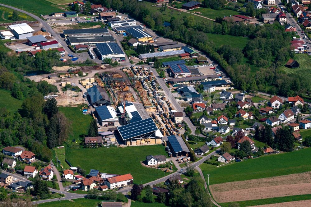 Luftbild Wolterdingen - Firmengelände der Schmiederer Holz GmbH in Wolterdingen im Bundesland Baden-Württemberg, Deutschland
