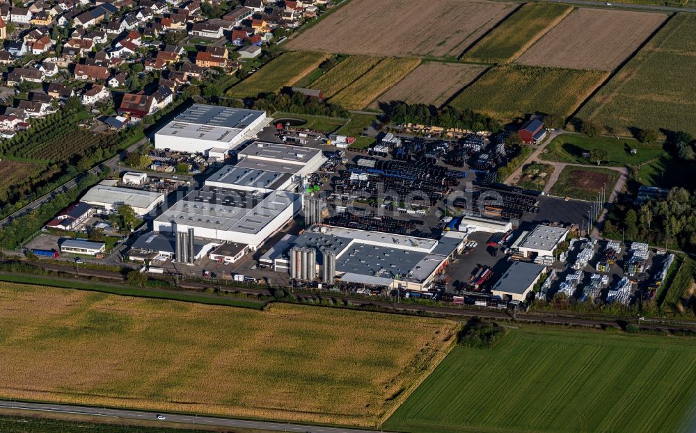 Luftbild Ringsheim - Firmengelände der Simona in Ringsheim im Bundesland Baden-Württemberg, Deutschland