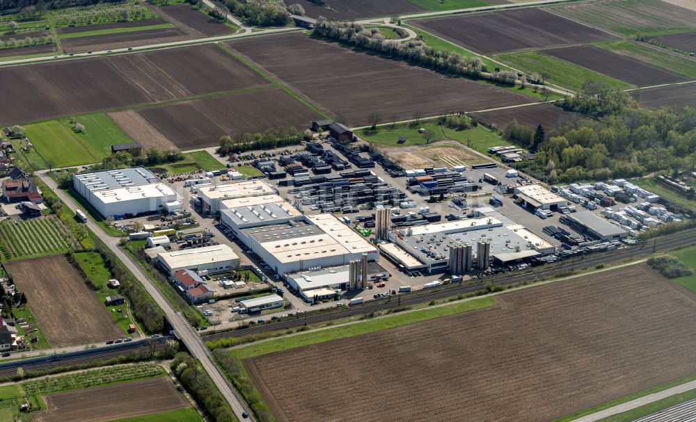 Luftbild Ringsheim - Firmengelände der Simona in Ringsheim im Bundesland Baden-Württemberg, Deutschland