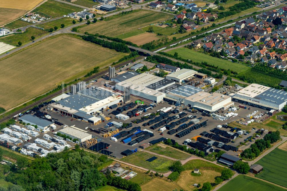 Ringsheim von oben - Firmengelände der Simona in Ringsheim im Bundesland Baden-Württemberg, Deutschland