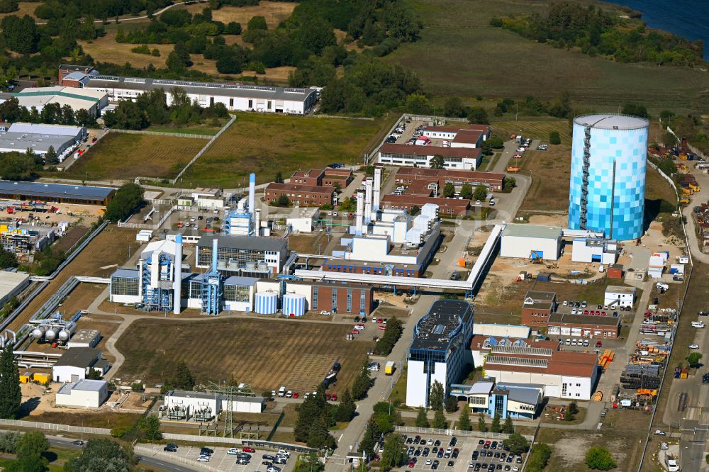 Rostock von oben - Firmengelände der Stadtwerke Rostock AG in Rostock im Bundesland Mecklenburg-Vorpommern, Deutschland