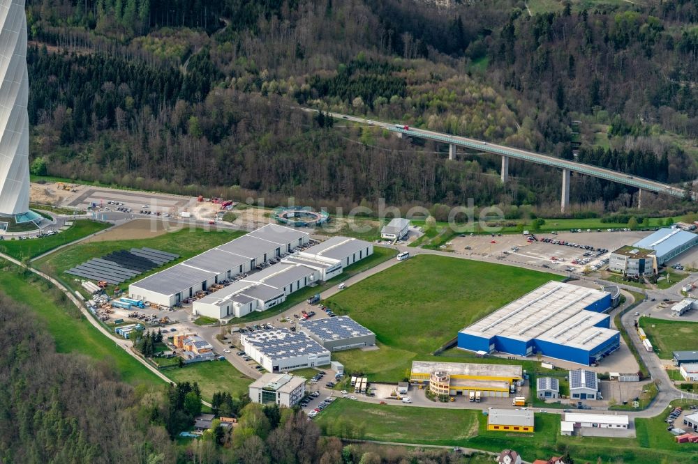 Rottweil von oben - Firmengelände der Thyssen Krupp in Rottweil im Bundesland Baden-Württemberg, Deutschland