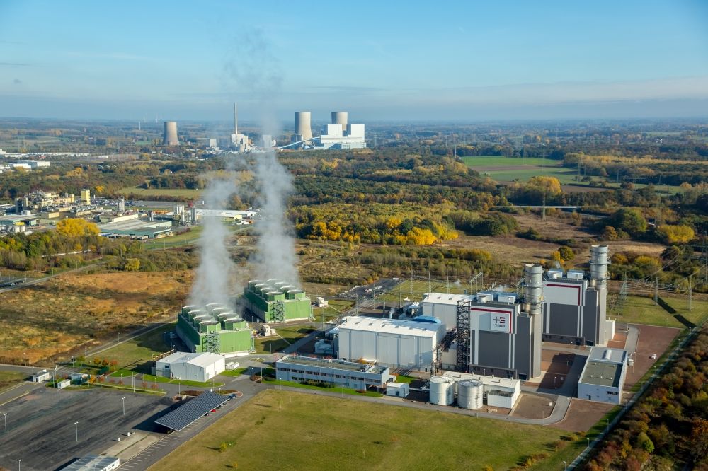 Luftaufnahme Hamm - Firmengelände der Trianel Gaskraftwerk Hamm GmbH & Co. KG in Hamm im Bundesland Nordrhein-Westfalen