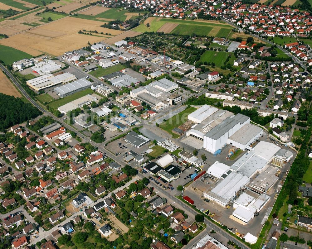 Heilbronn aus der Vogelperspektive: Firmengelände der Unilever Deutschland Produktions GmbH & Co oHG in Heilbronn im Bundesland Baden-Württemberg, Deutschland