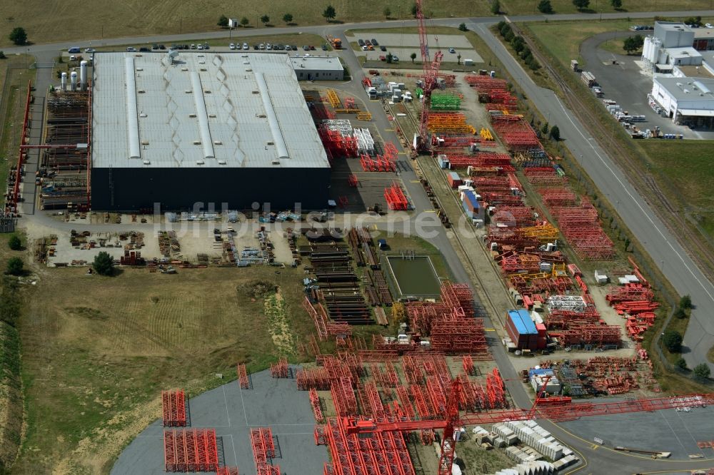 Luftaufnahme Luckau - Firmengelände des Wolffkran- Werkes in Luckau im Bundesland Brandenburg