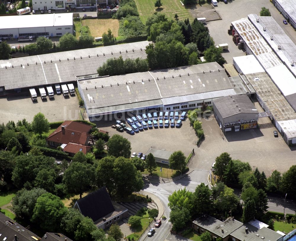 Luftbild Gelsenkirchen - Firmengelände der Wolter Sanitär-Heizung-Klima GmbH in Gelsenkirchen im Bundesland Nordrhein-Westfalen, Deutschland