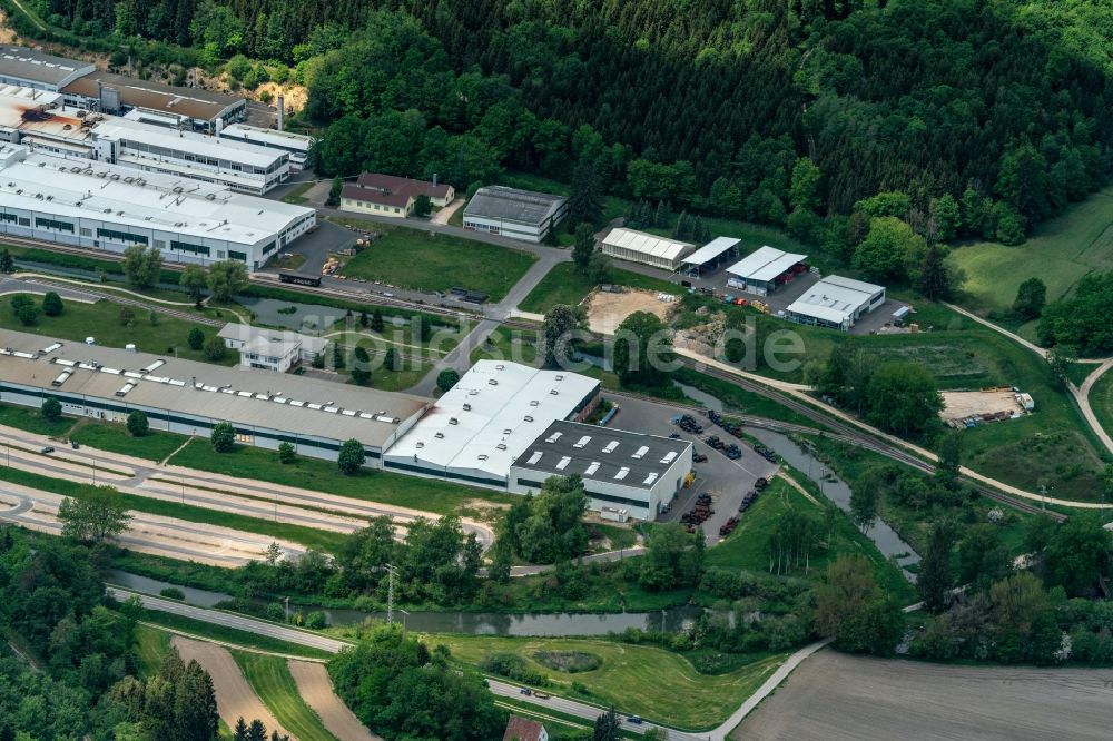 Sigmaringendorf von oben - Firmengelände der Zollern GmbH & Co. KG Maschinenbau in Sigmaringendorf im Bundesland Baden-Württemberg, Deutschland
