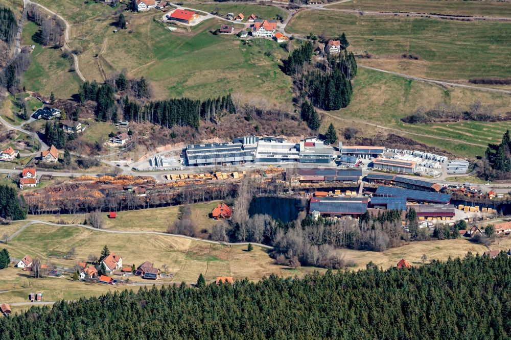 Luftbild Baiersbronn - Firmengelände der Zuefle Holzwerk in Baiersbronn im Bundesland Baden-Württemberg, Deutschland