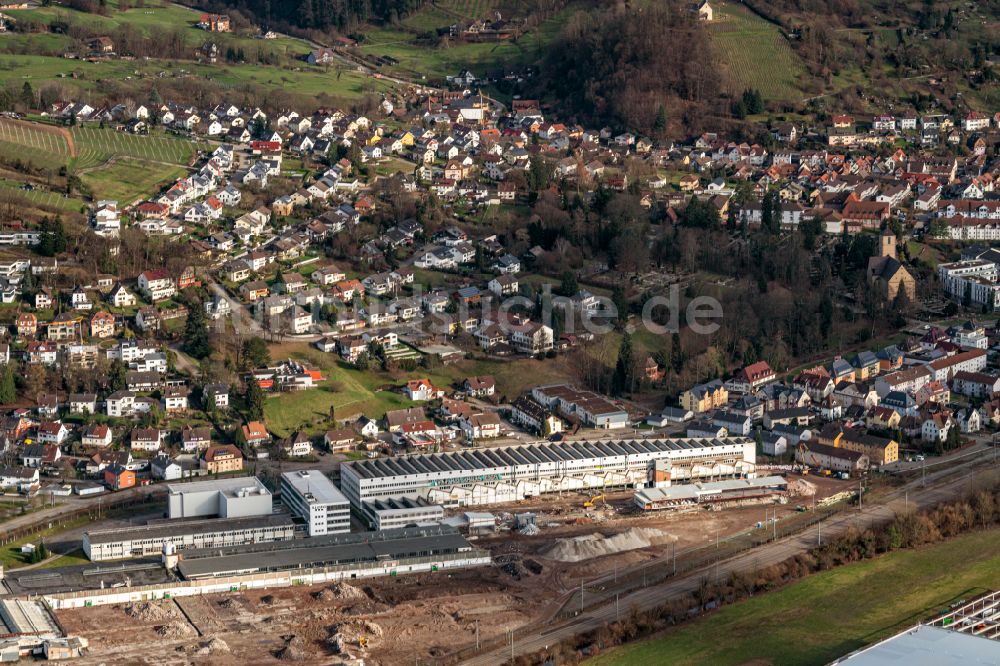 Luftbild Gengenbach - Flächen - Abbruch und Entsiegelungsarbeiten am Aliseo - Werksgelände in Gengenbach im Bundesland Baden-Württemberg, Deutschland