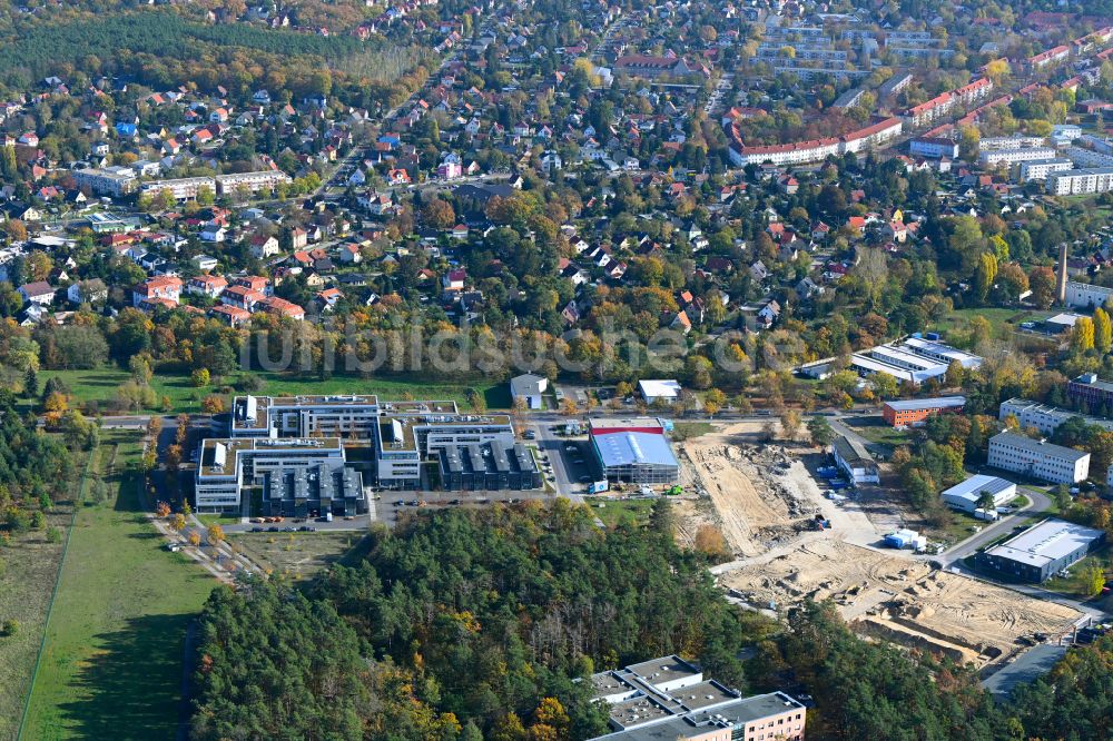 Luftbild Berlin - Flächen - Abbruch und Entsiegelungsarbeiten im Innovationspark Wuhlheide (IPW) in Berlin, Deutschland