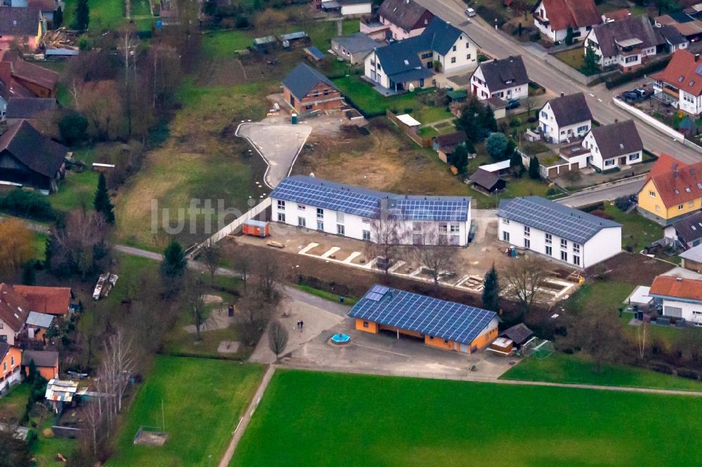 Luftaufnahme Ettenheimweiler - Flüchtlingsheim- und Asylunterkunfts- Gebäude Ortsteil Ettenheimweiler in Ettenheim im Bundesland Baden-Württemberg, Deutschland