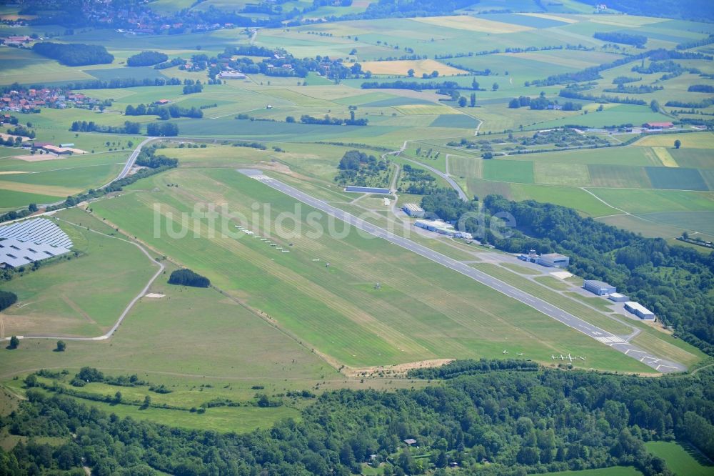 Bindlach aus der Vogelperspektive: Flugplatz in Bindlach im Bundesland Bayern, Deutschland