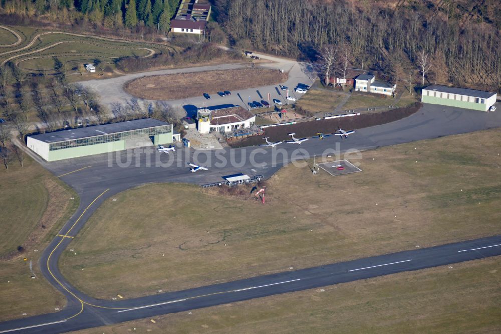 Luftaufnahme Brenkhausen - Flugplatz in Brenkhausen im Bundesland Nordrhein-Westfalen, Deutschland