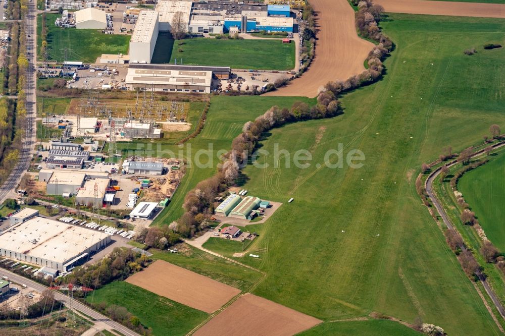 Luftbild Bruchsal - Flugplatz in Bruchsal im Bundesland Baden-Württemberg, Deutschland