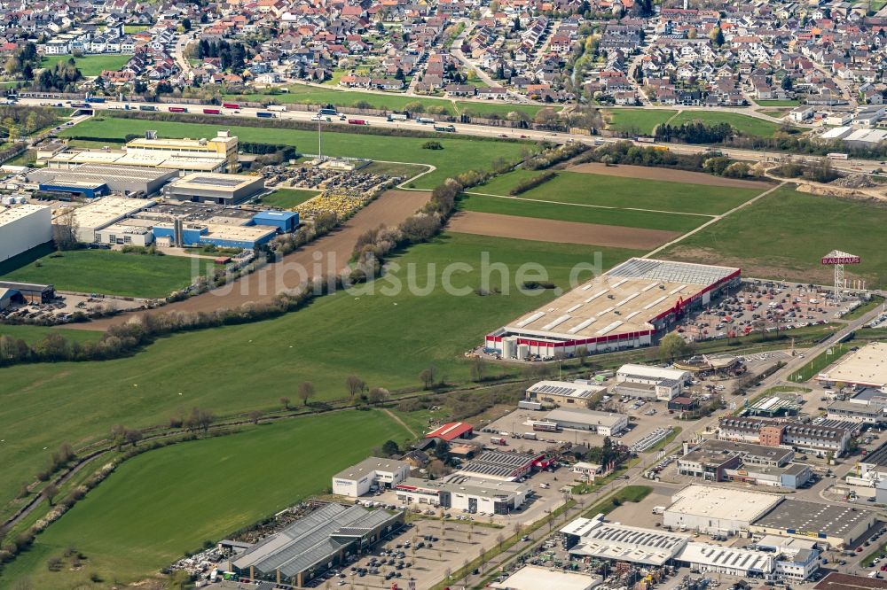 Luftaufnahme Bruchsal - Flugplatz in Bruchsal im Bundesland Baden-Württemberg, Deutschland