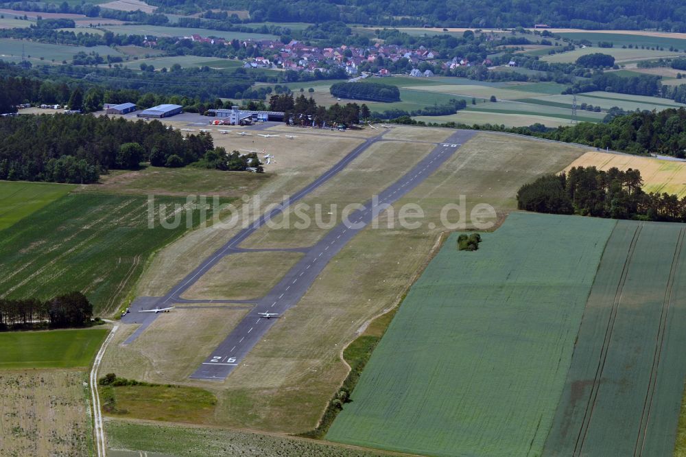 Ebermannstadt aus der Vogelperspektive: Flugplatz in Ebermannstadt im Bundesland Bayern, Deutschland