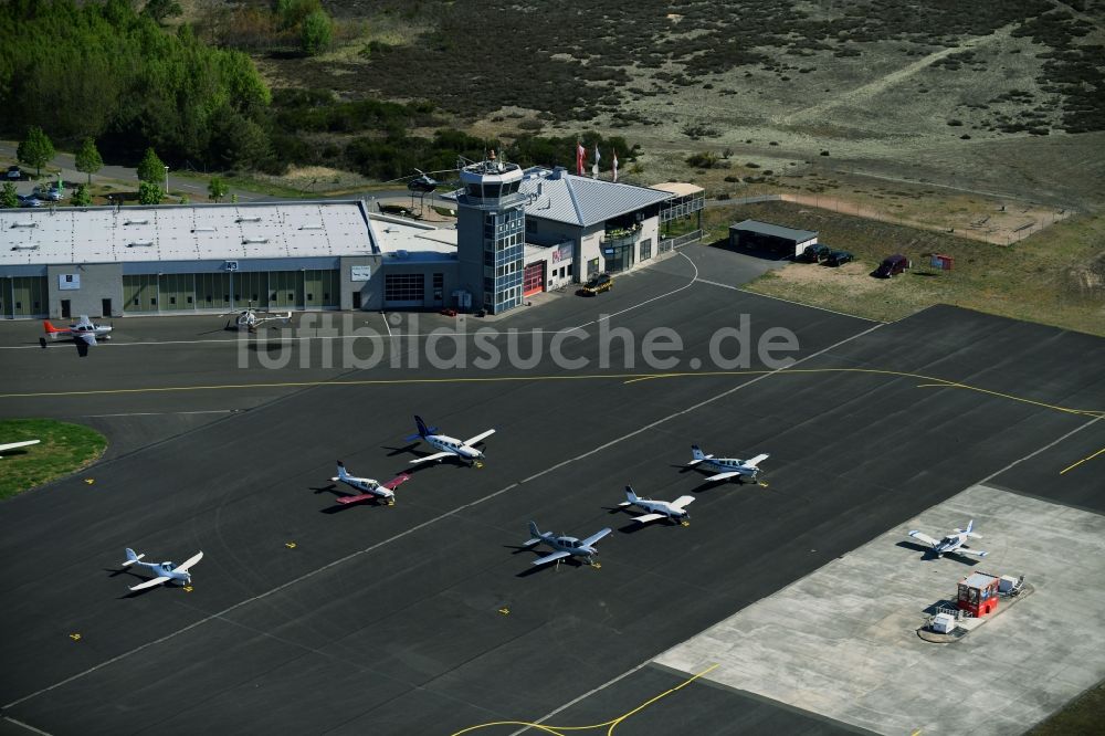 Luftaufnahme Trebbin - Flugplatz der Flugplatzgesellschaft Schönhagen mbH in Schönhagen im Bundesland Brandenburg