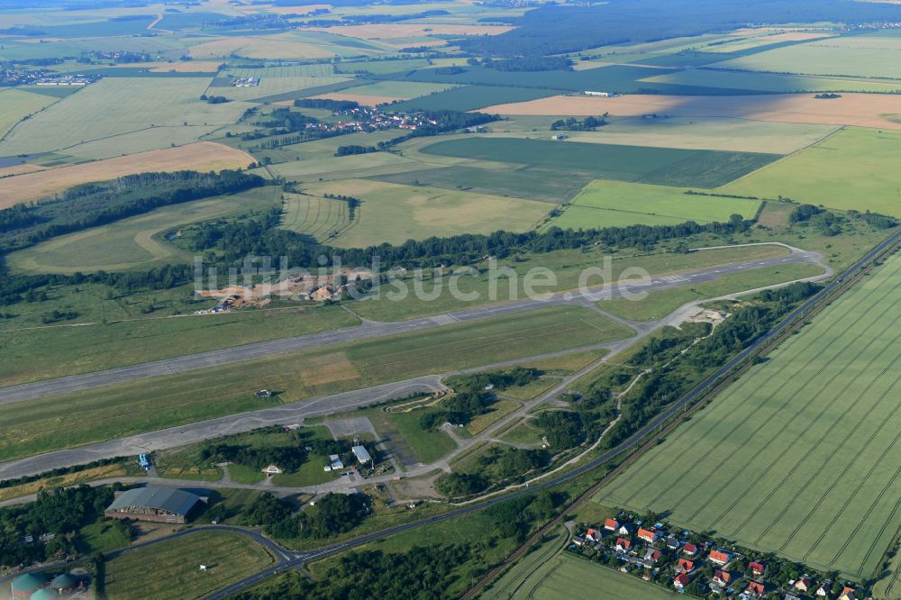 Großenhain aus der Vogelperspektive: Flugplatz in Großenhain im Bundesland Sachsen, Deutschland