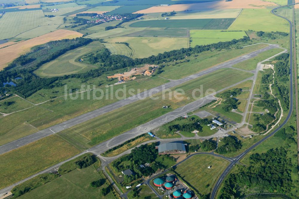 Luftaufnahme Großenhain - Flugplatz in Großenhain im Bundesland Sachsen, Deutschland