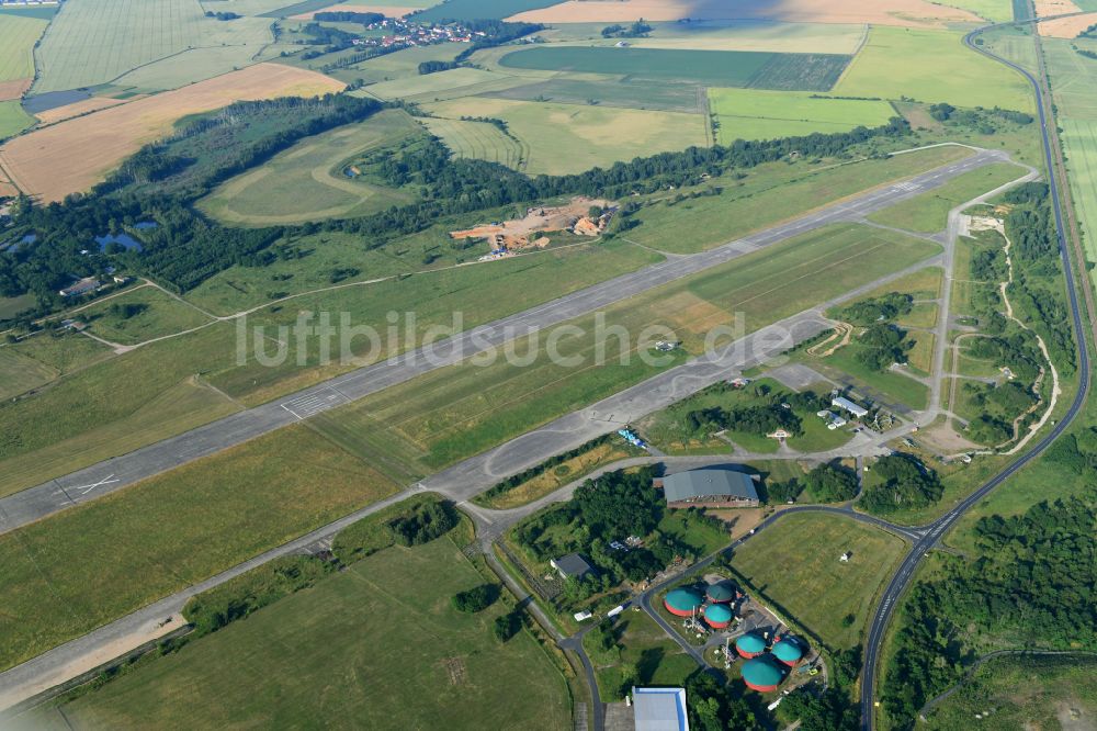 Großenhain von oben - Flugplatz in Großenhain im Bundesland Sachsen, Deutschland
