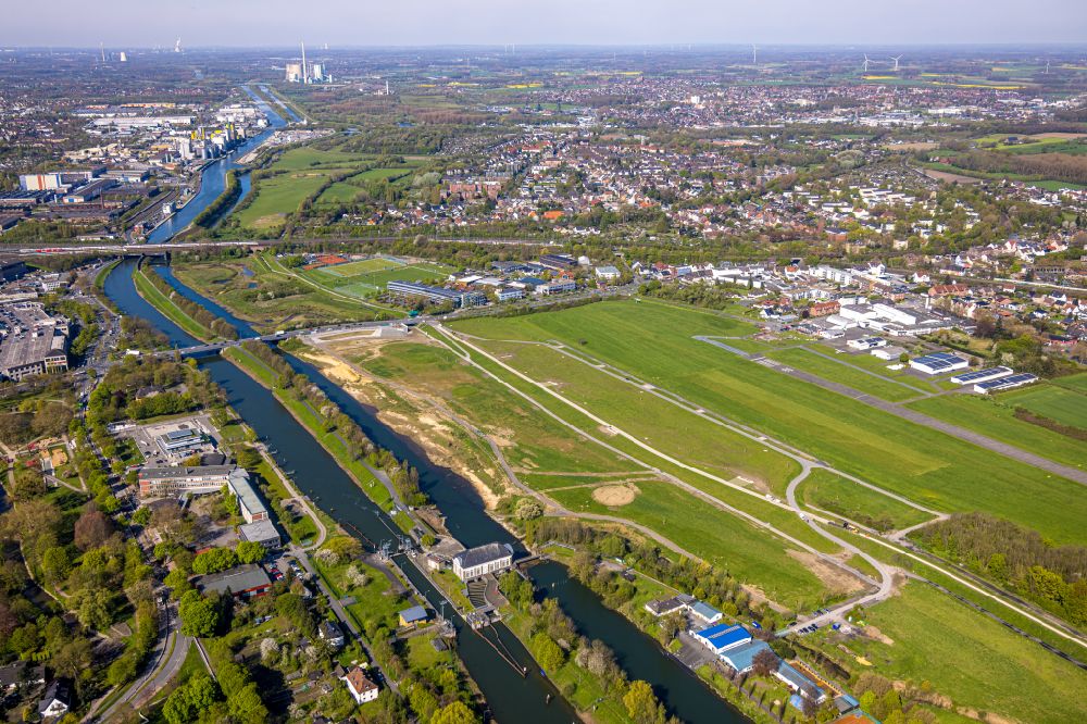 Luftbild Hamm (Westfalen) - Flugplatz in Hamm (Westfalen) im Bundesland Nordrhein-Westfalen, Deutschland