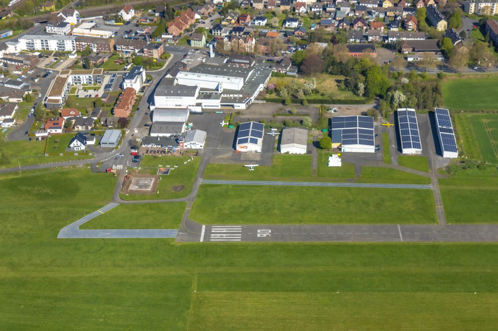 Hamm (Westfalen) aus der Vogelperspektive: Flugplatz in Hamm (Westfalen) im Bundesland Nordrhein-Westfalen, Deutschland