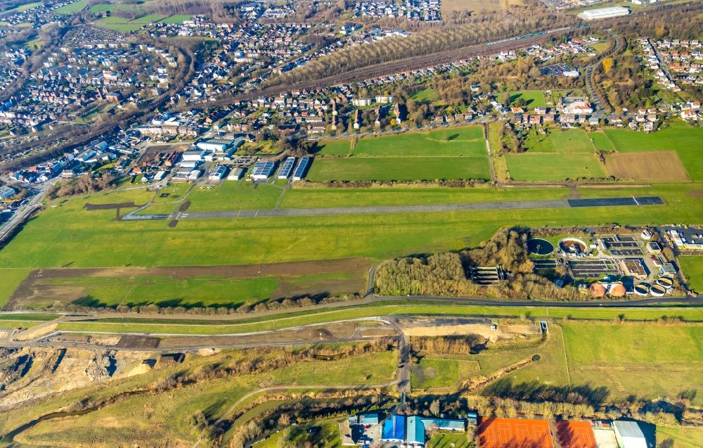 Luftbild Hamm (Westfalen) - Flugplatz Heessen in Hamm im Bundesland Nordrhein-Westfalen, Deutschland
