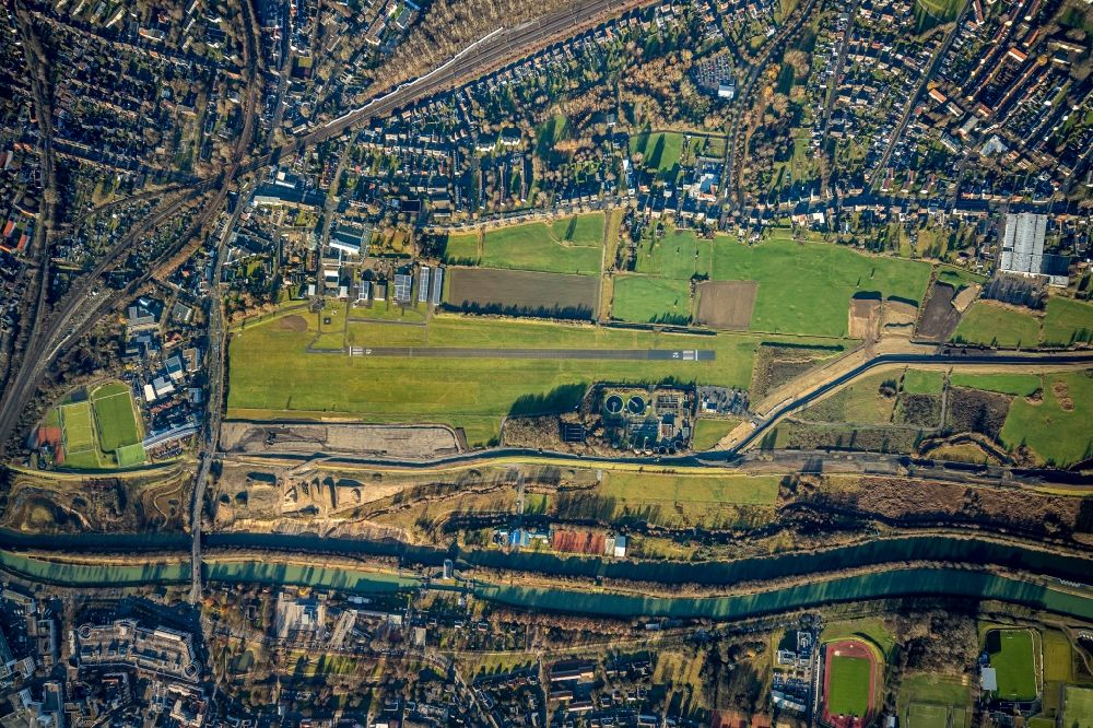 Luftaufnahme Hamm (Westfalen) - Flugplatz Heessen in Hamm im Bundesland Nordrhein-Westfalen, Deutschland