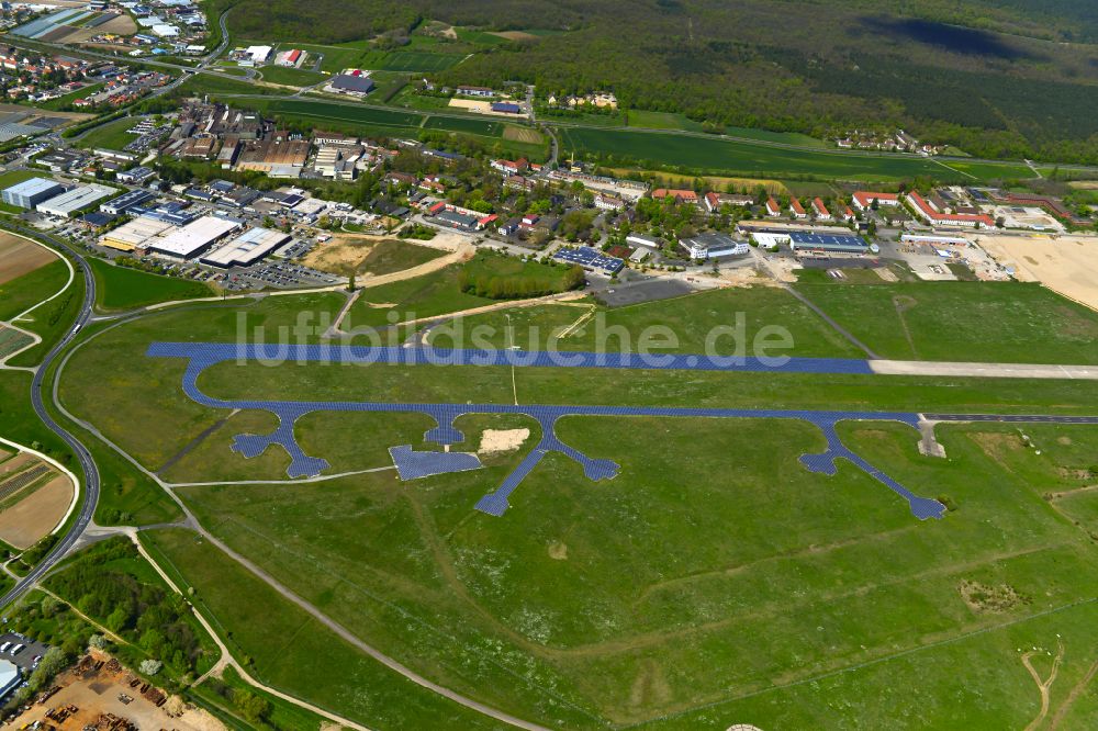 Luftaufnahme Kitzingen - Flugplatz in Kitzingen im Bundesland Bayern, Deutschland