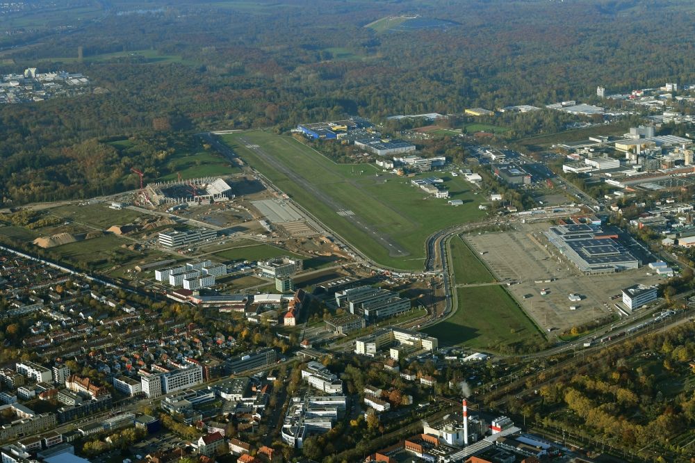 Luftaufnahme Freiburg im Breisgau - Flugplatz und Verkehrslandplatz EDTF in Freiburg im Breisgau im Bundesland Baden-Württemberg, Deutschland