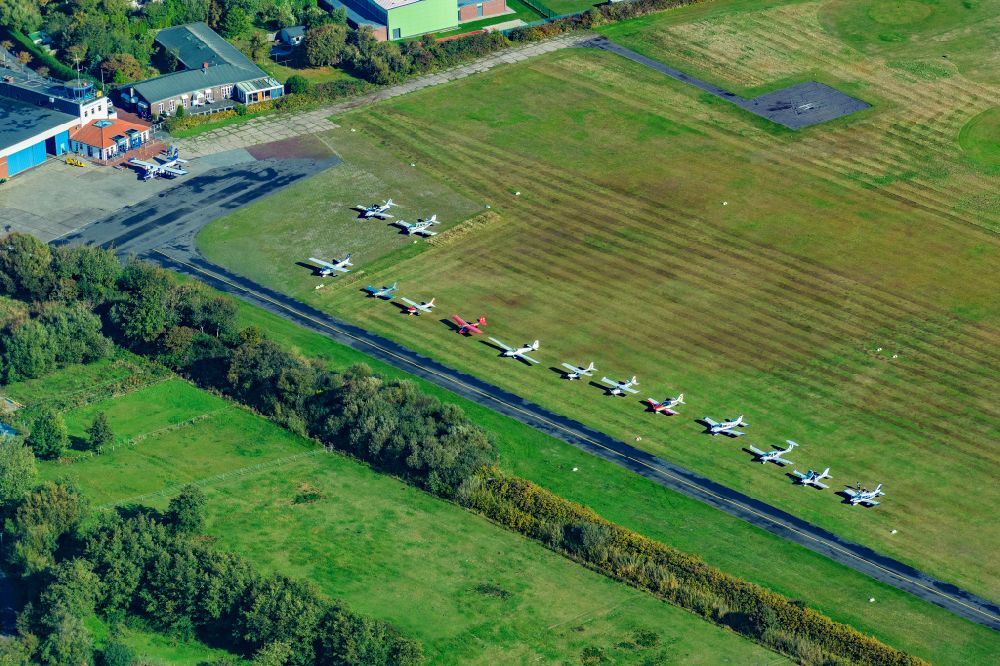 Luftaufnahme Wangerooge - Flugplatz auf Wangerooge im Bundesland Niedersachsen, Deutschland