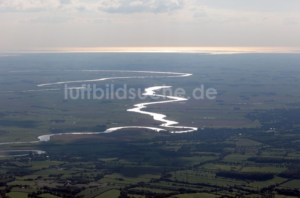 Norderstapel aus der Vogelperspektive: Flusslandschaft bei Norderstapel im Bundesland Schleswig-Holstein