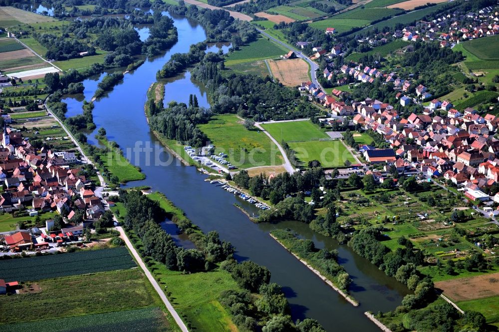 Luftbild Mainstockheim - Flussverlauf des Main bei Mainstockheim im Bundesland Bayern