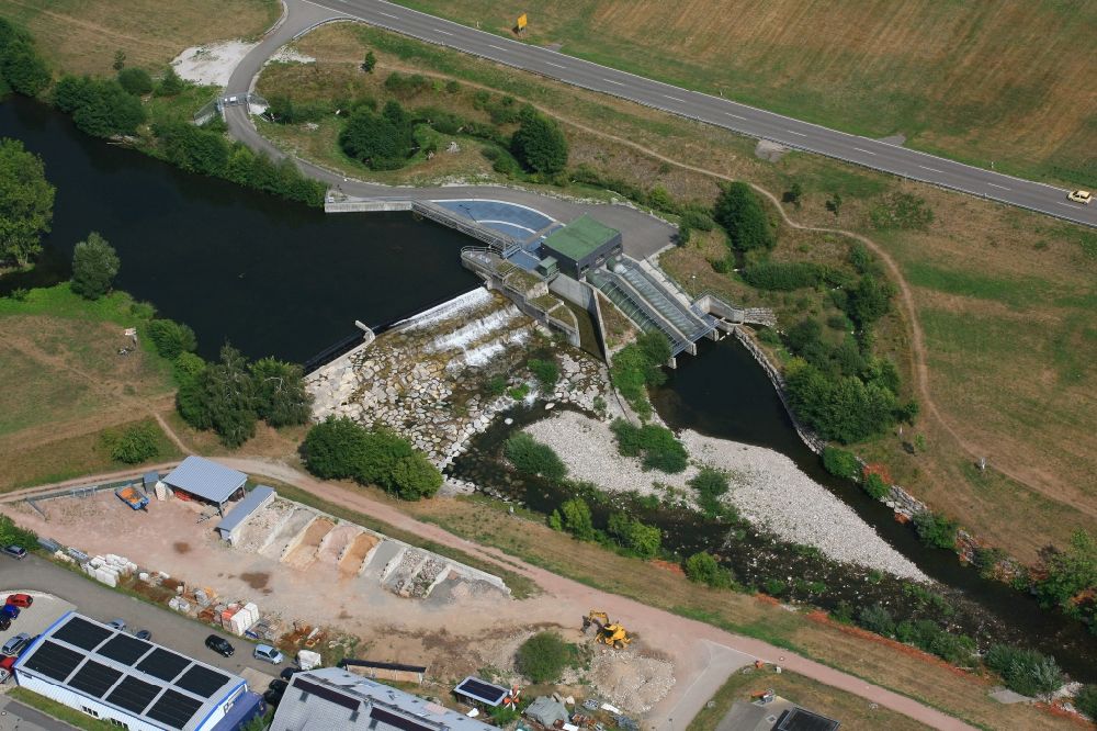 Luftbild Hausen im Wiesental - Flusswasserkraftwerk der Energiedienst an der Wiese in Hausen im Wiesental im Bundesland Baden-Württemberg, Deutschland