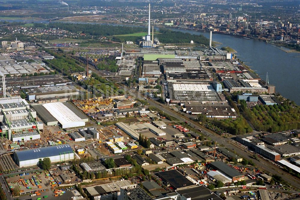 Luftaufnahme Köln - Ford-Werke Süd mit dem Ölhafen und Heizkraftwerk Nord in Köln-Niehl in Nordrhein-Westfalen