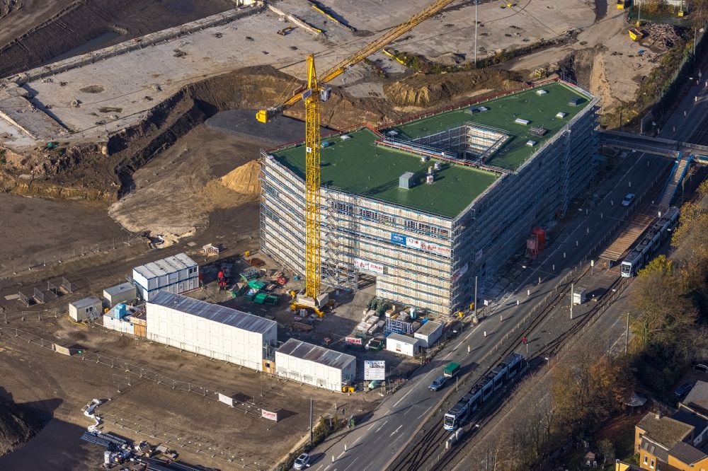 Bochum von oben - Forschungs- Gebäude und Bürokomplex Zentrum für das Engineering Smarter Produkt-Service Systeme (ZESS) in Bochum im Bundesland Nordrhein-Westfalen, Deutschland