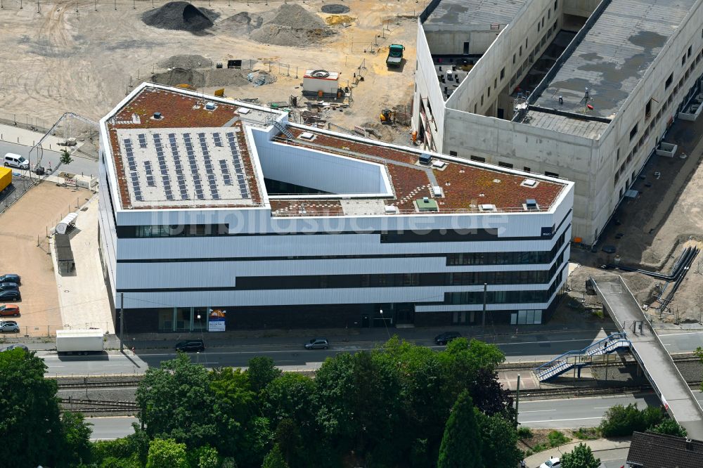 Luftbild Bochum - Forschungs- Gebäude und Bürokomplex Zentrum für das Engineering Smarter Produkt-Service Systeme (ZESS) in Bochum im Bundesland Nordrhein-Westfalen, Deutschland