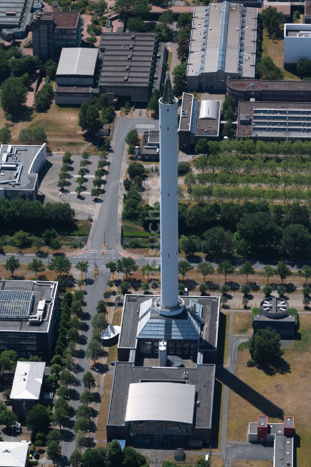Bremen aus der Vogelperspektive: Forschungs- Gebäude des Fallturm im Ortsteil Horn-Lehe in Bremen, Deutschland
