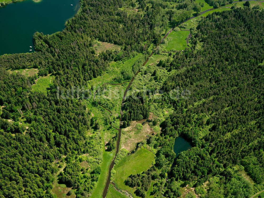 Biberach an der Riß aus der Vogelperspektive: Forstgebiete in einem Waldgebiet in Biberach an der Riß im Bundesland Baden-Württemberg, Deutschland