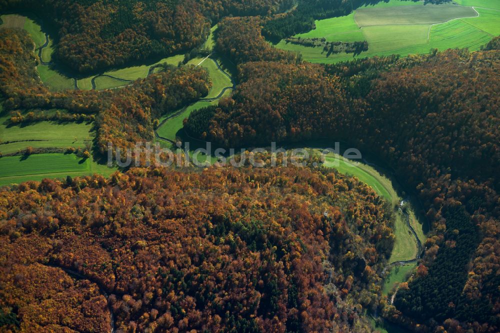 Luftbild Ehingen (Donau) - Forstgebiete in einem Waldgebiet in Ehingen (Donau) im Bundesland Baden-Württemberg, Deutschland