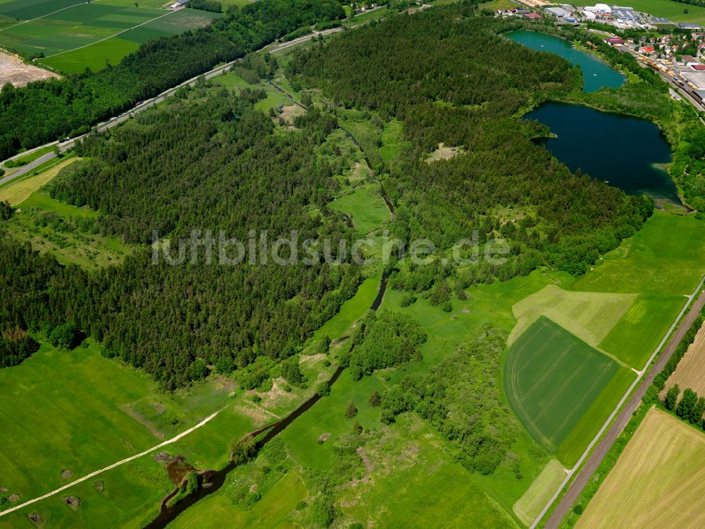 Luftbild Hochdorf - Forstgebiete in einem Waldgebiet in Hochdorf im Bundesland Baden-Württemberg, Deutschland